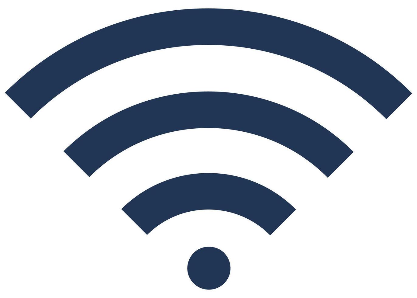 illustration of navy WIFI icon isolated on white background. vector