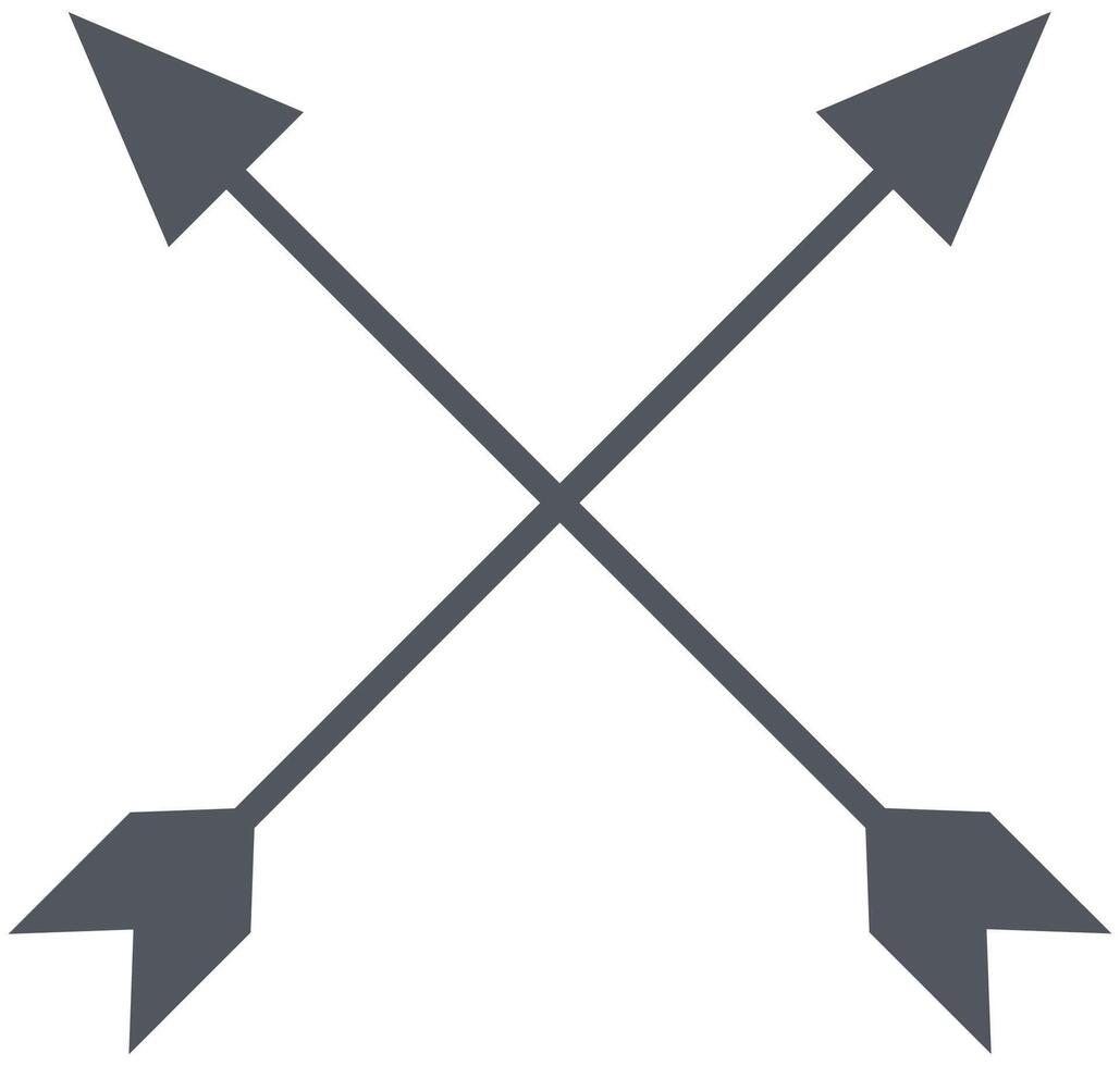 Cross arrows icon isolated on white background. vector