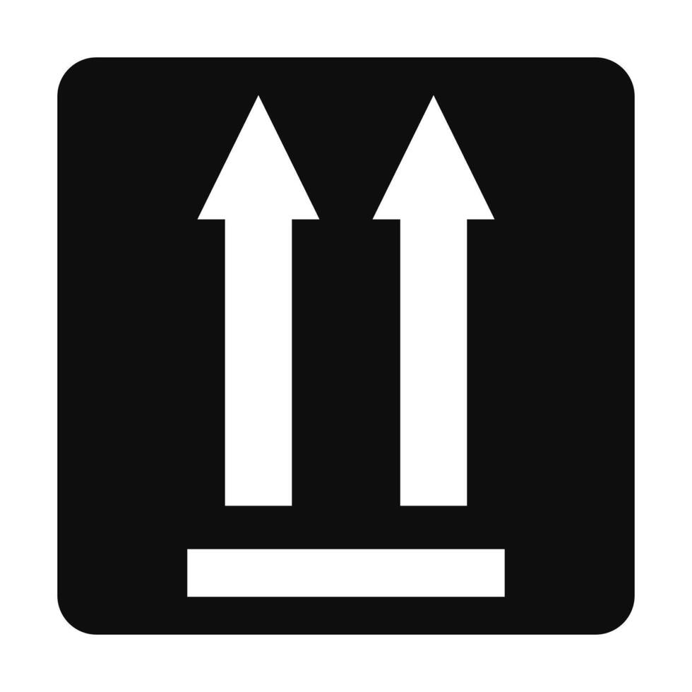 Arrow up icon isolated on white background. vector