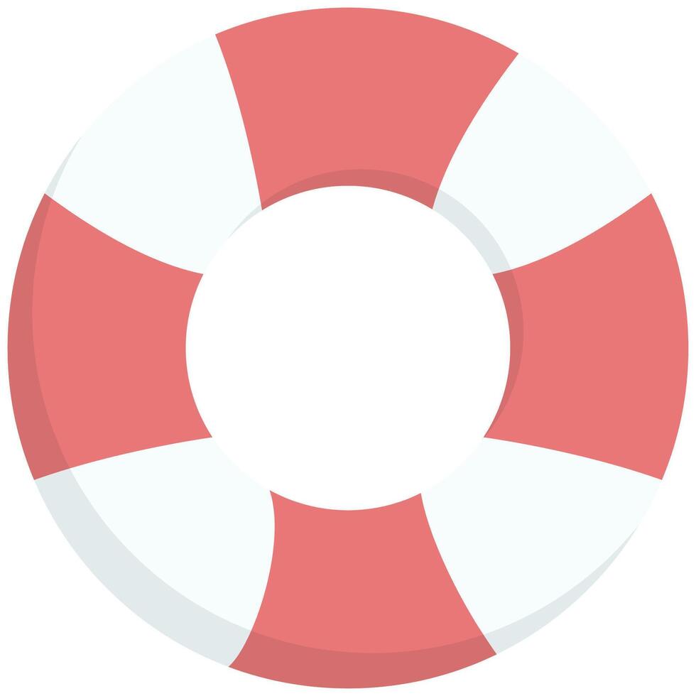 Sea lifebuoy circle icon isolated on white background. vector