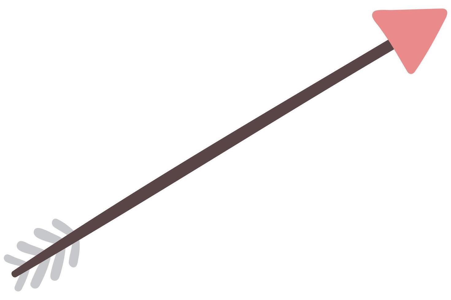 plano ilustración flecha dibujos animados aislado en blanco antecedentes. vector