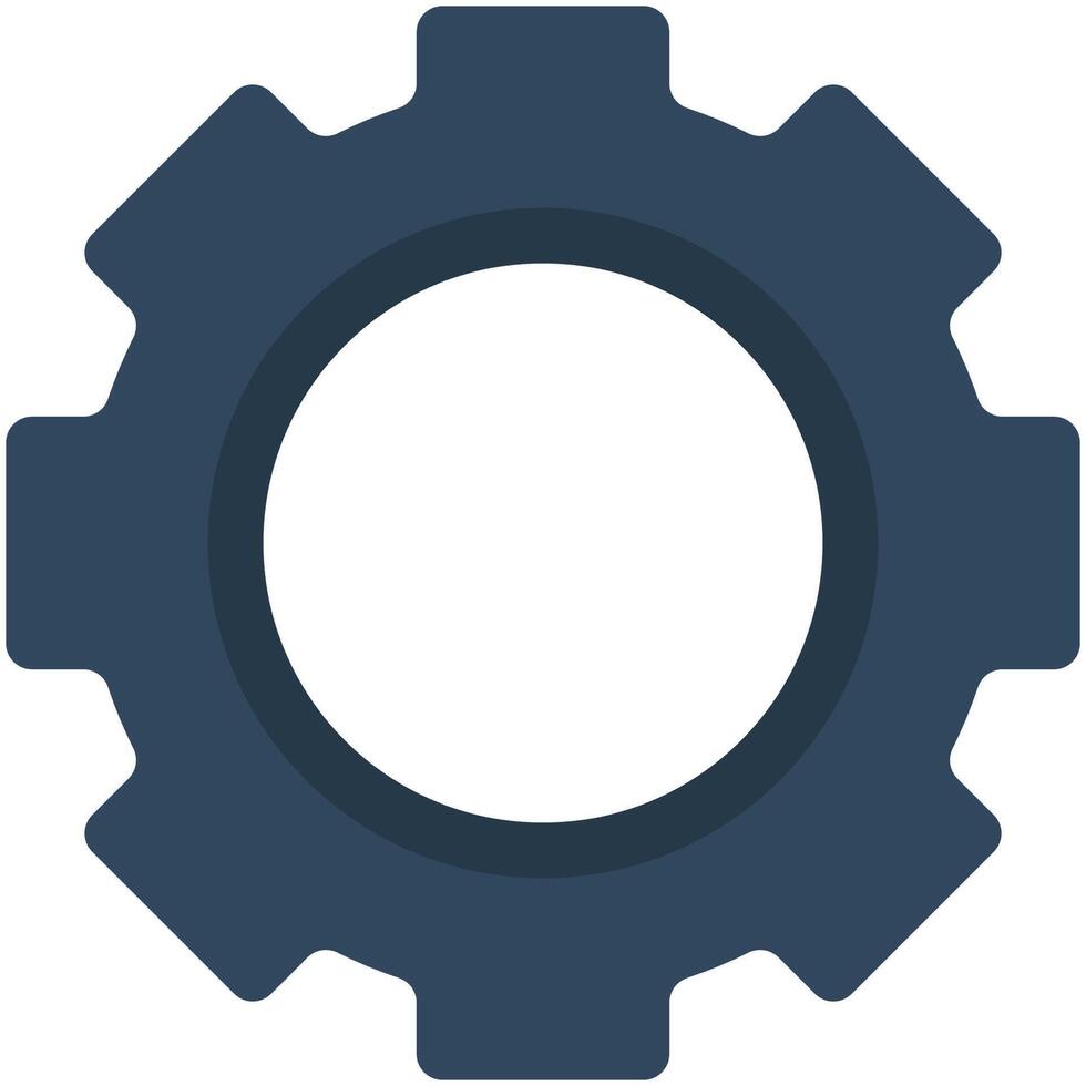 Gear flat icon isolated on white background. vector