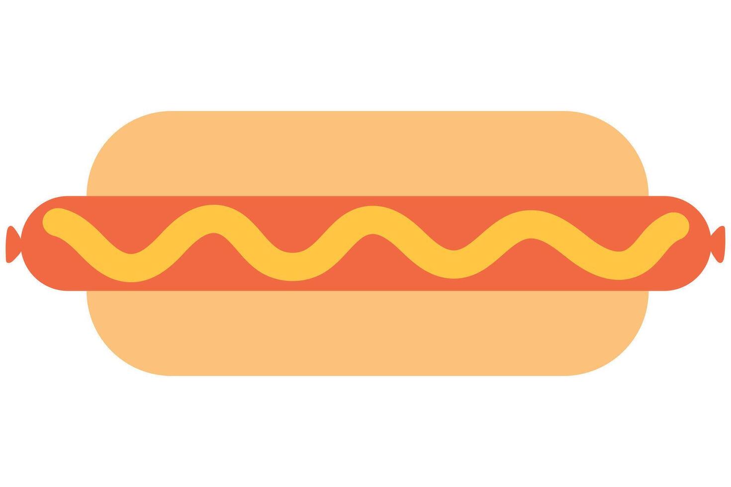 Hot dog flat icon isolated on white background. vector