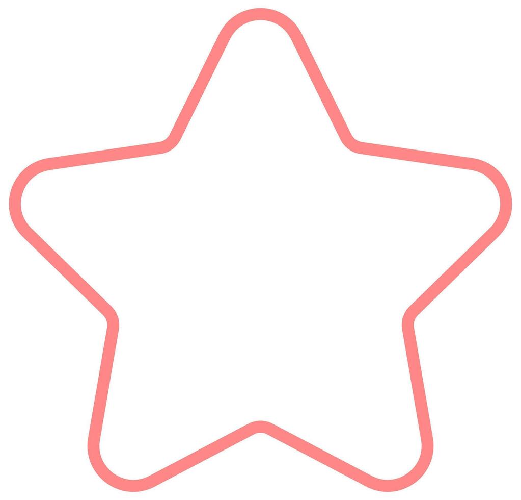 Cute star icon illustration isolated on white background. vector