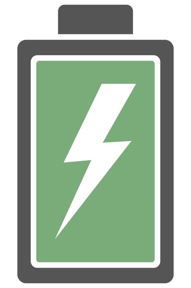 Full battery flat icon isolated on white background. vector