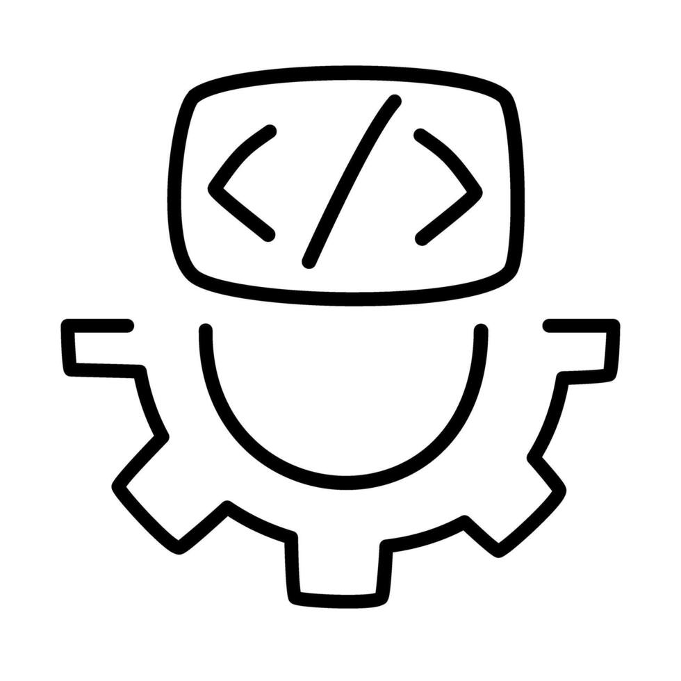 Artificial intelligence doodle icons vector