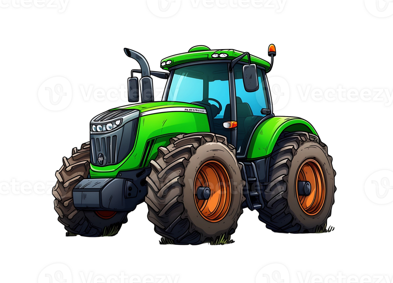 dibujos animados tractor en transparente antecedentes png