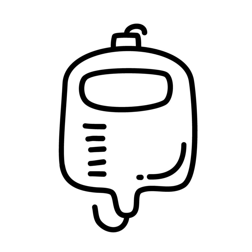 infusion of medical check up with doodle icons vector