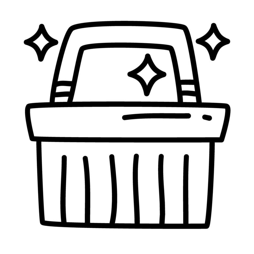 baño cepillo de limpieza Servicio garabatear íconos vector
