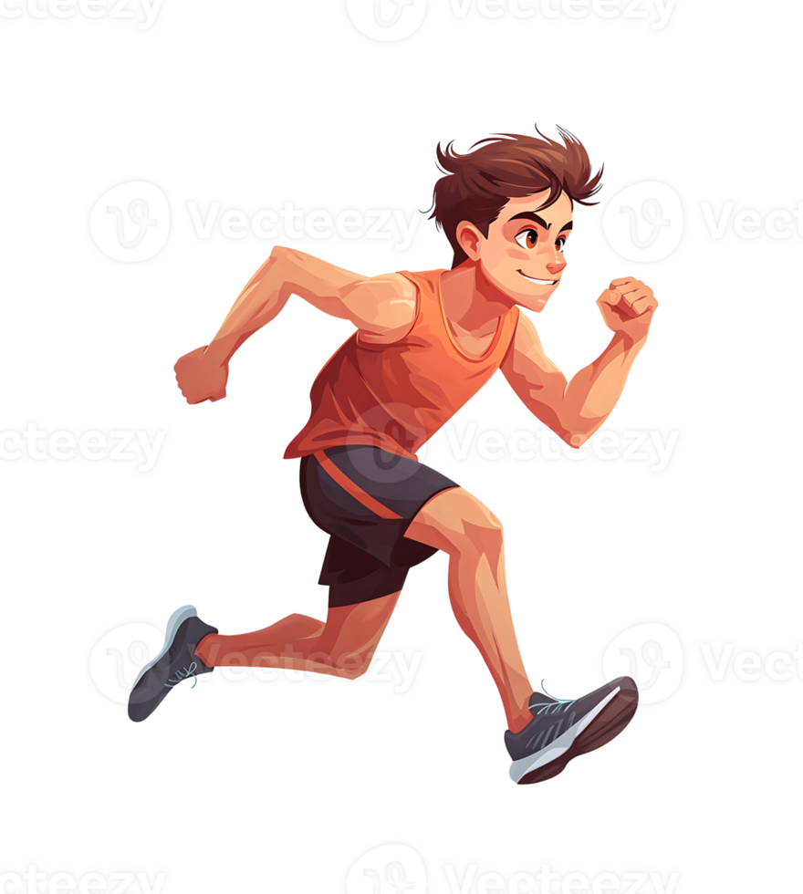 cartoon man running, cartoon character, running, cartoon character on transparent background png