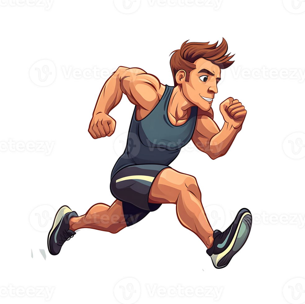 cartoon man running, cartoon character, running, cartoon character on transparent background png