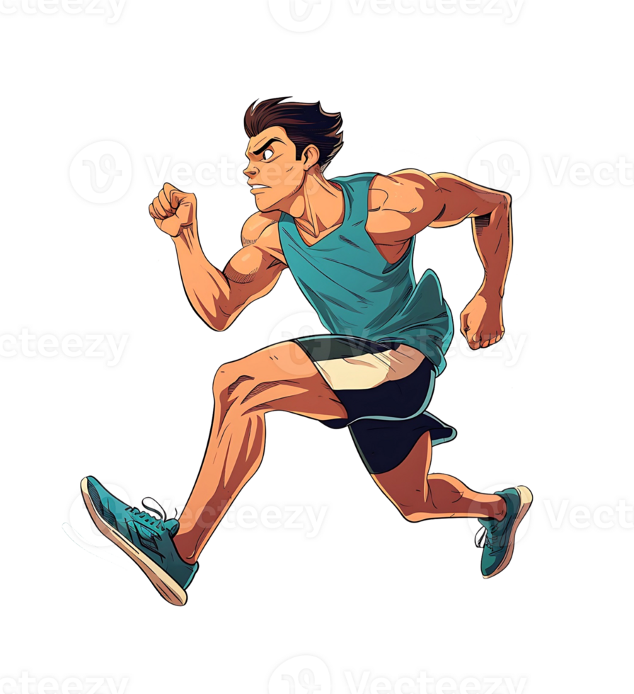 cartoon man running, cartoon character, running, cartoon character on transparent background png