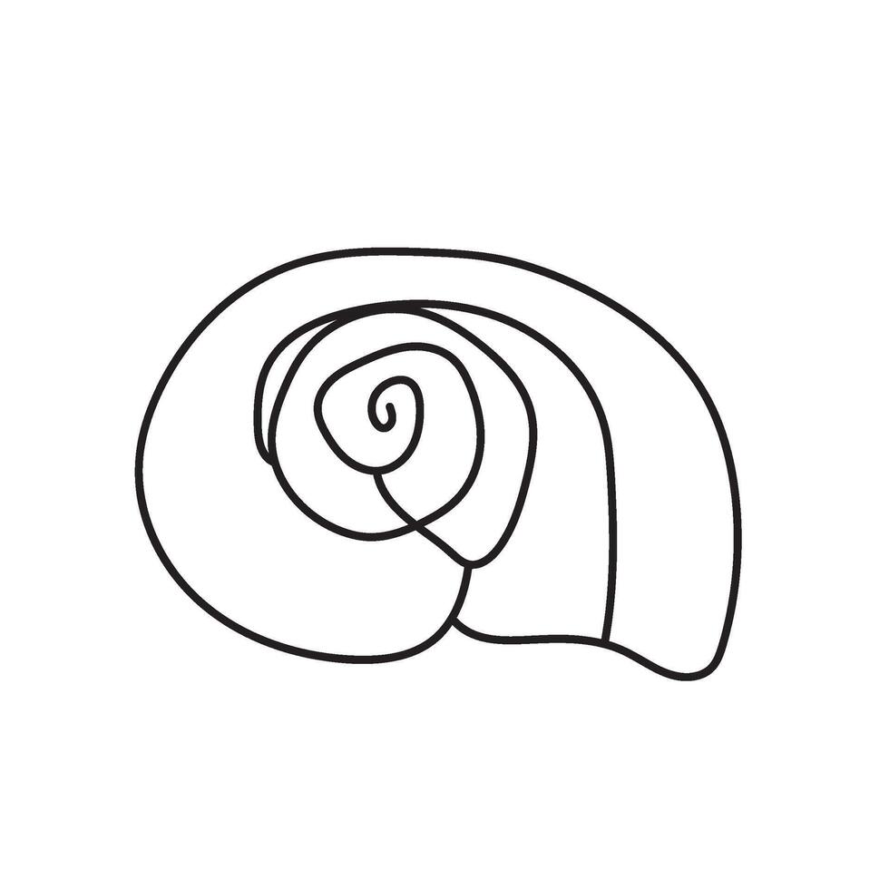 seashell outline illustration vector