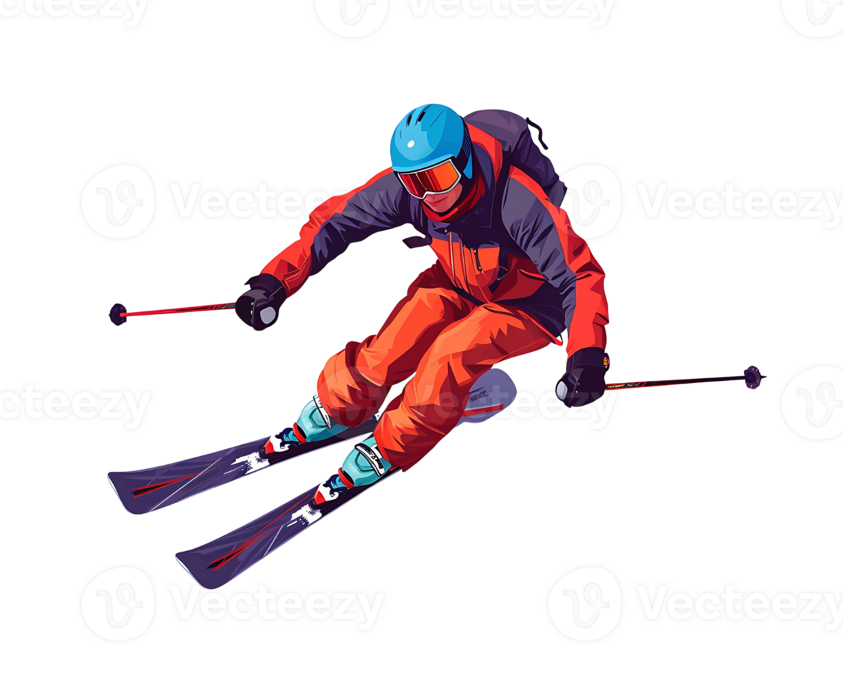 a man skiing down a mountain png