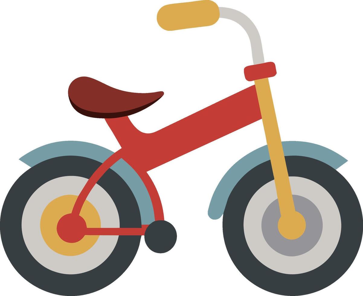 children's Tricycle toy illustration flat design vector
