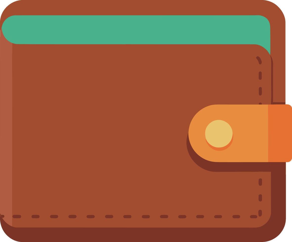 Wallet icon illustration. Flat design style. Purse icon. vector