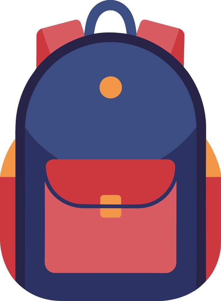 This is a illustration of a Backpack with a red handle vector