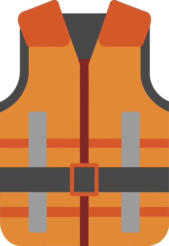 life jacket flat icon illustration isolated on white background. Safety equipment sign vector