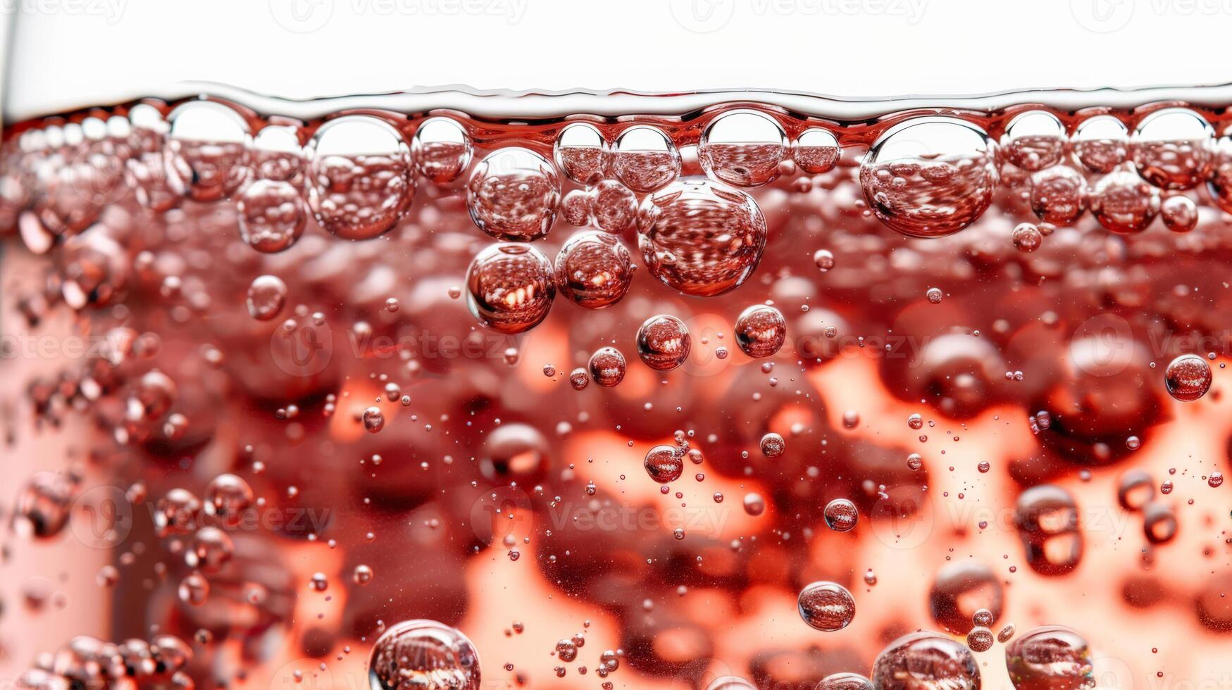 cerca arriba de vino burbujas en un vaso, macro disparo, aislado en blanco antecedentes foto