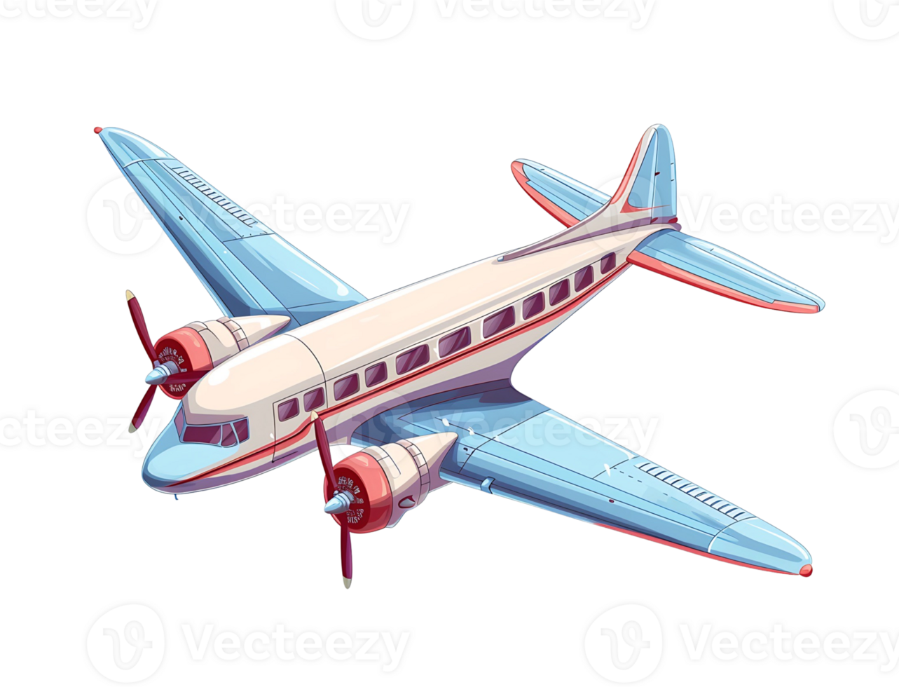 a cartoon airplane flying on a transparent background png