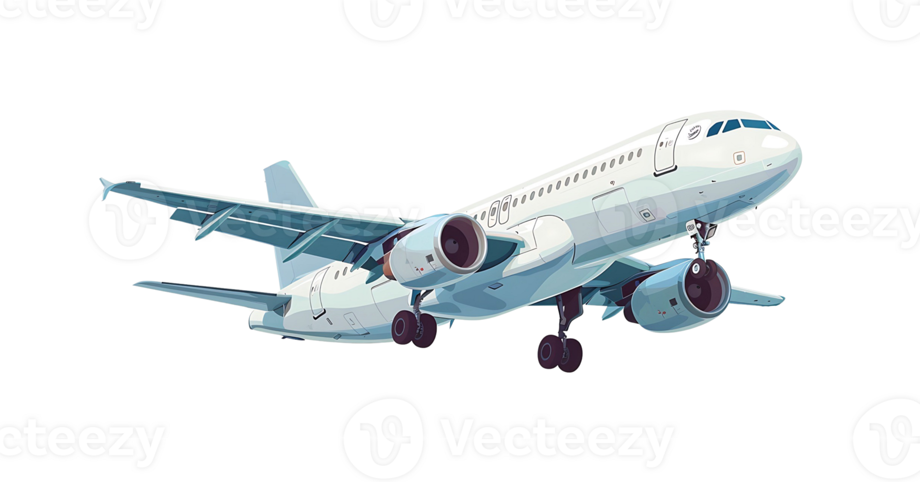 a cartoon airplane flying on a transparent background png