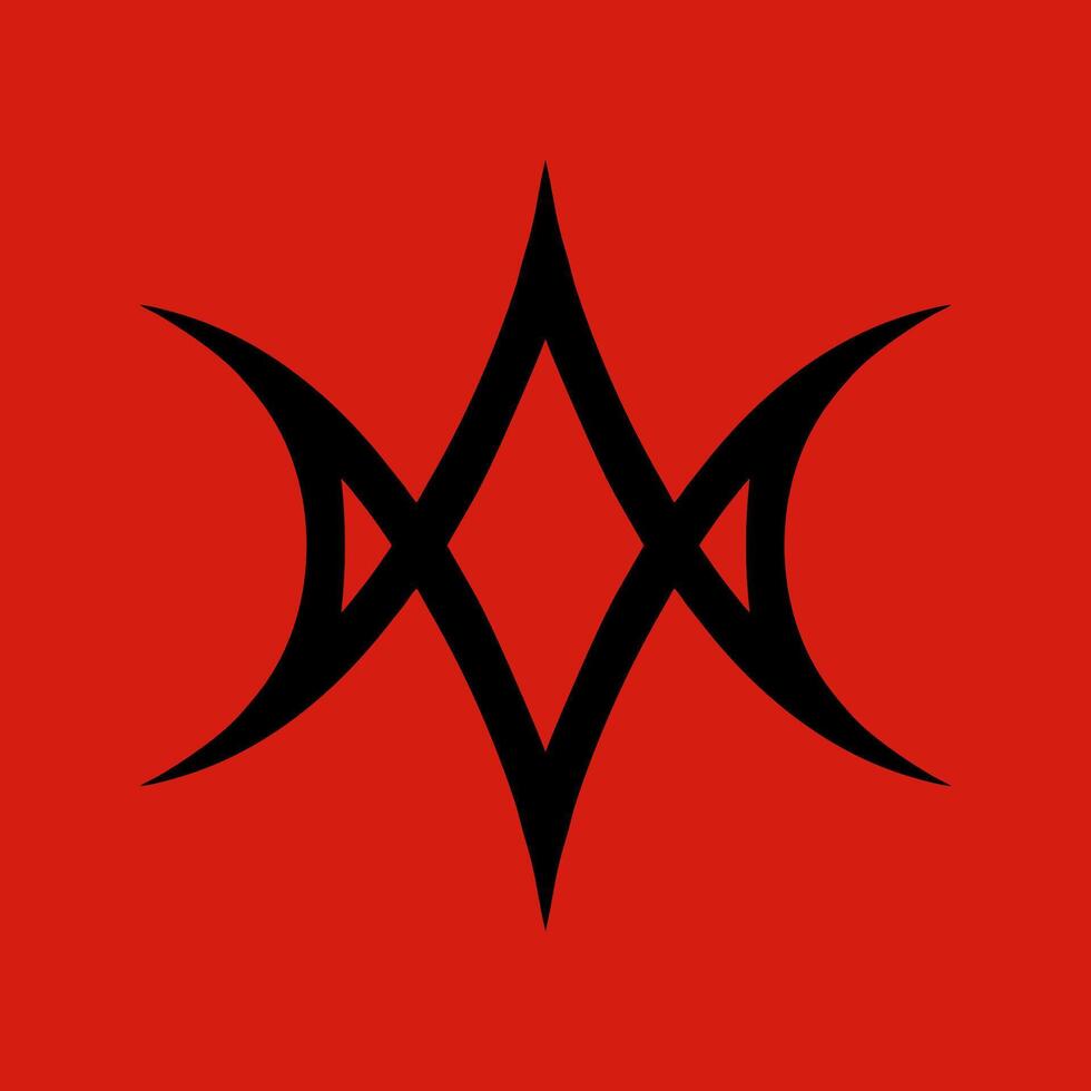 Unicursal Hexagram, Satanic Symbols, Medieval Occultism, Magic Stamps, Sigils, Mystical Knots, Devil's Cross. Sigil Lucifer Baphomet vector