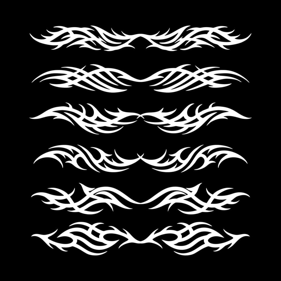 Flat design tribal tattoo border element vector