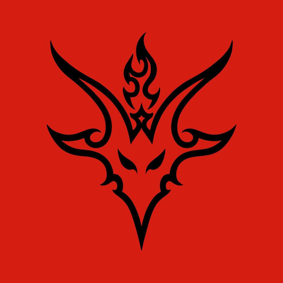 The pentagram, the sign of Lucifer. The head of a horned Goat in a pentagram. Sigil of Baphomet, isolated on black, illustration vector