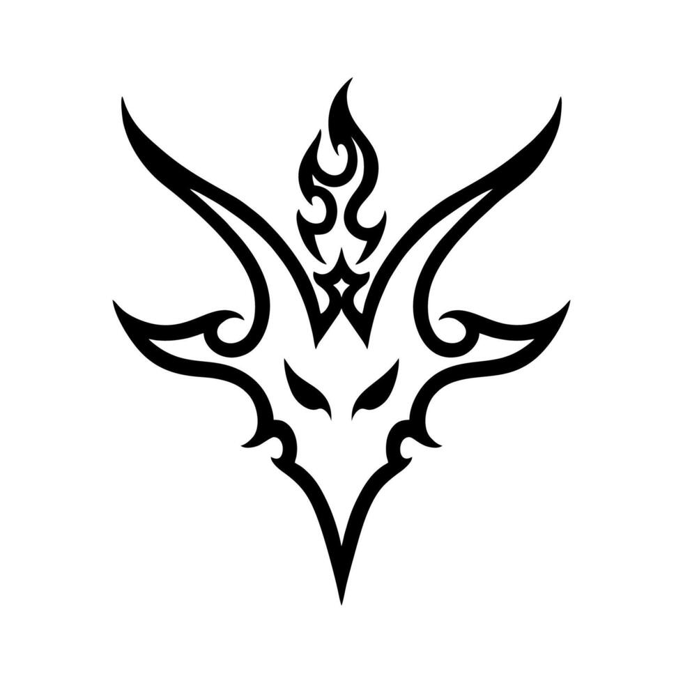 The pentagram, the sign of Lucifer. The head of a horned Goat in a pentagram. Sigil of Baphomet, isolated on black, illustration vector