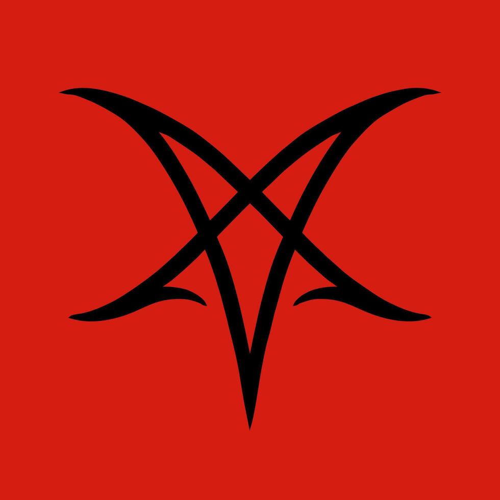 Esoteric occult pentagram, magic signs. Demon pentacle tattoo, magic mason seal, satan pentagram line symbols set. Alchemy, witchcraft esoteric or occult signs with pentagram stars in circle vector