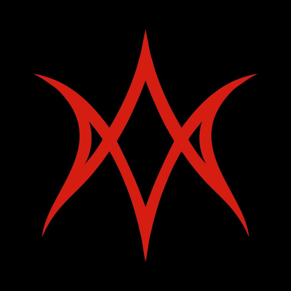 Unicursal Hexagram, Satanic Symbols, Medieval Occultism, Magic Stamps, Sigils, Mystical Knots, Devil's Cross. Sigil Lucifer Baphomet vector