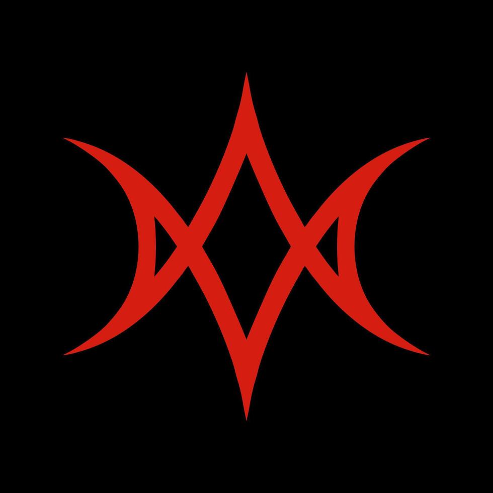 Unicursal Hexagram, Satanic Symbols, Medieval Occultism, Magic Stamps, Sigils, Mystical Knots, Devil's Cross. Sigil Lucifer Baphomet vector