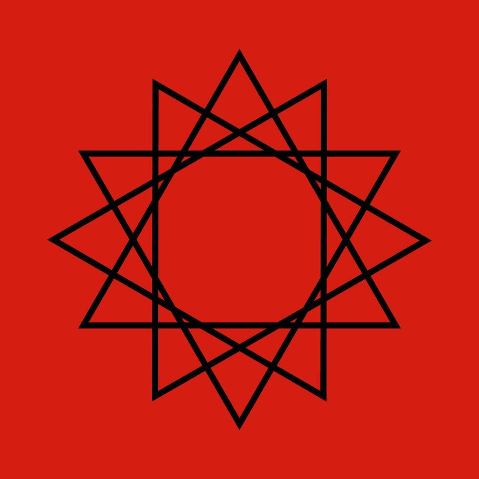 Dodekagram, Satanic Symbols, Medieval Occultism, Magic Stamps, Sigils, Mystical Knots, Devil's Cross. Sigil Lucifer Baphomet vector