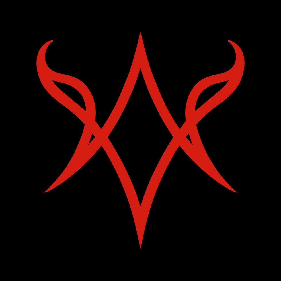 Unicursal Hexagram, Satanic Symbols, Medieval Occultism, Magic Stamps, Sigils, Mystical Knots, Devil's Cross. Sigil Lucifer Baphomet vector