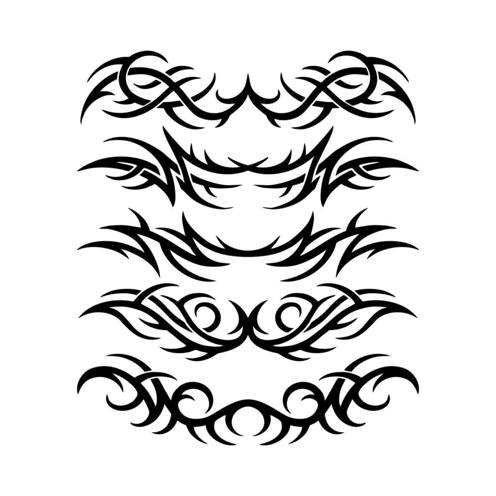 plano diseño tribal tatuaje frontera elemento vector
