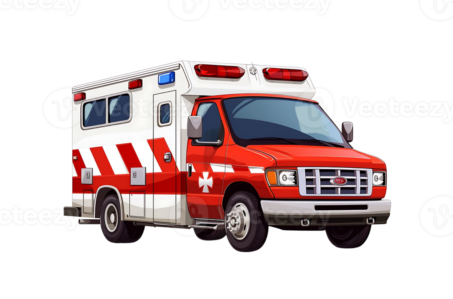 an ambulance on a transparent background png