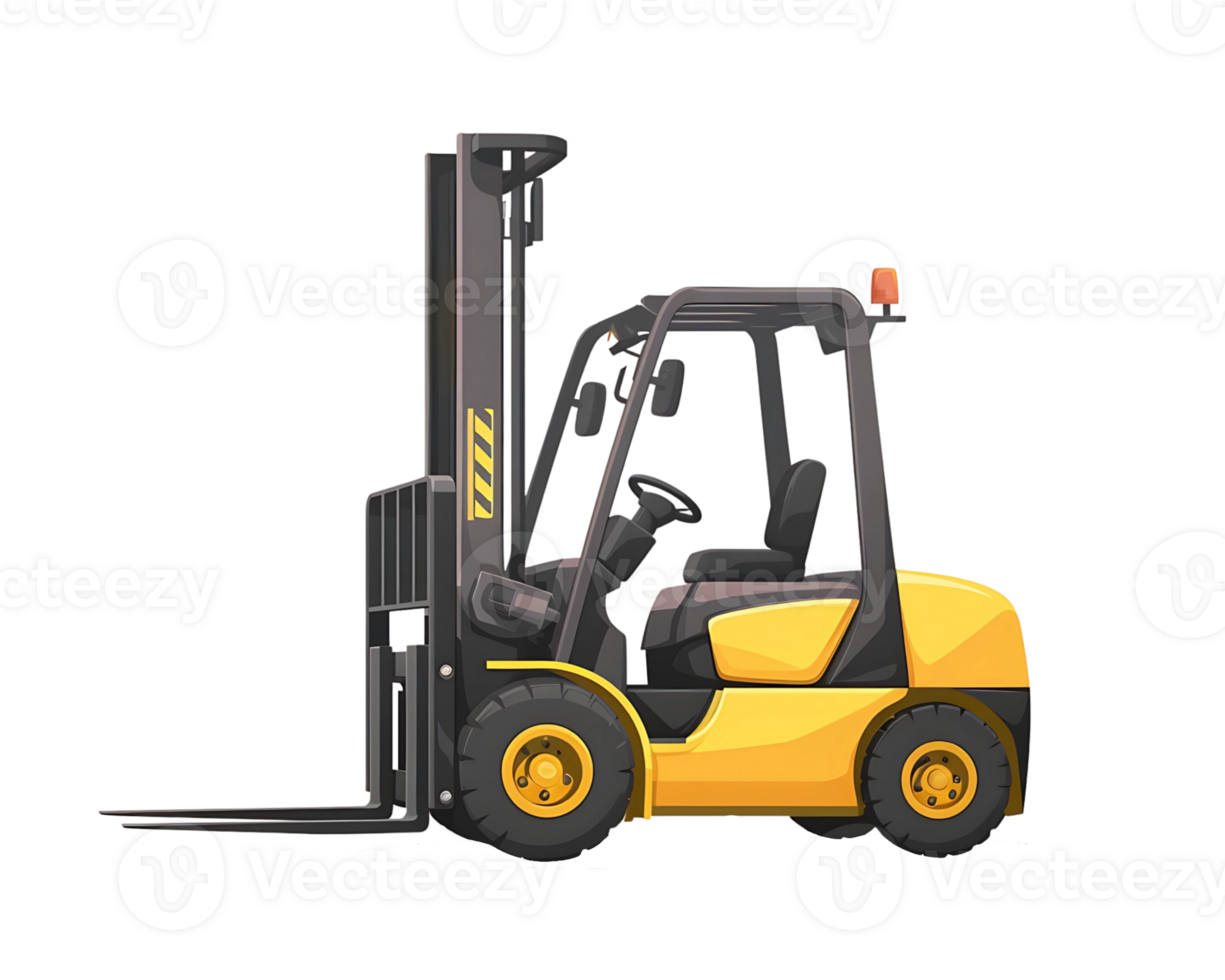 forklift truck on transparent background png