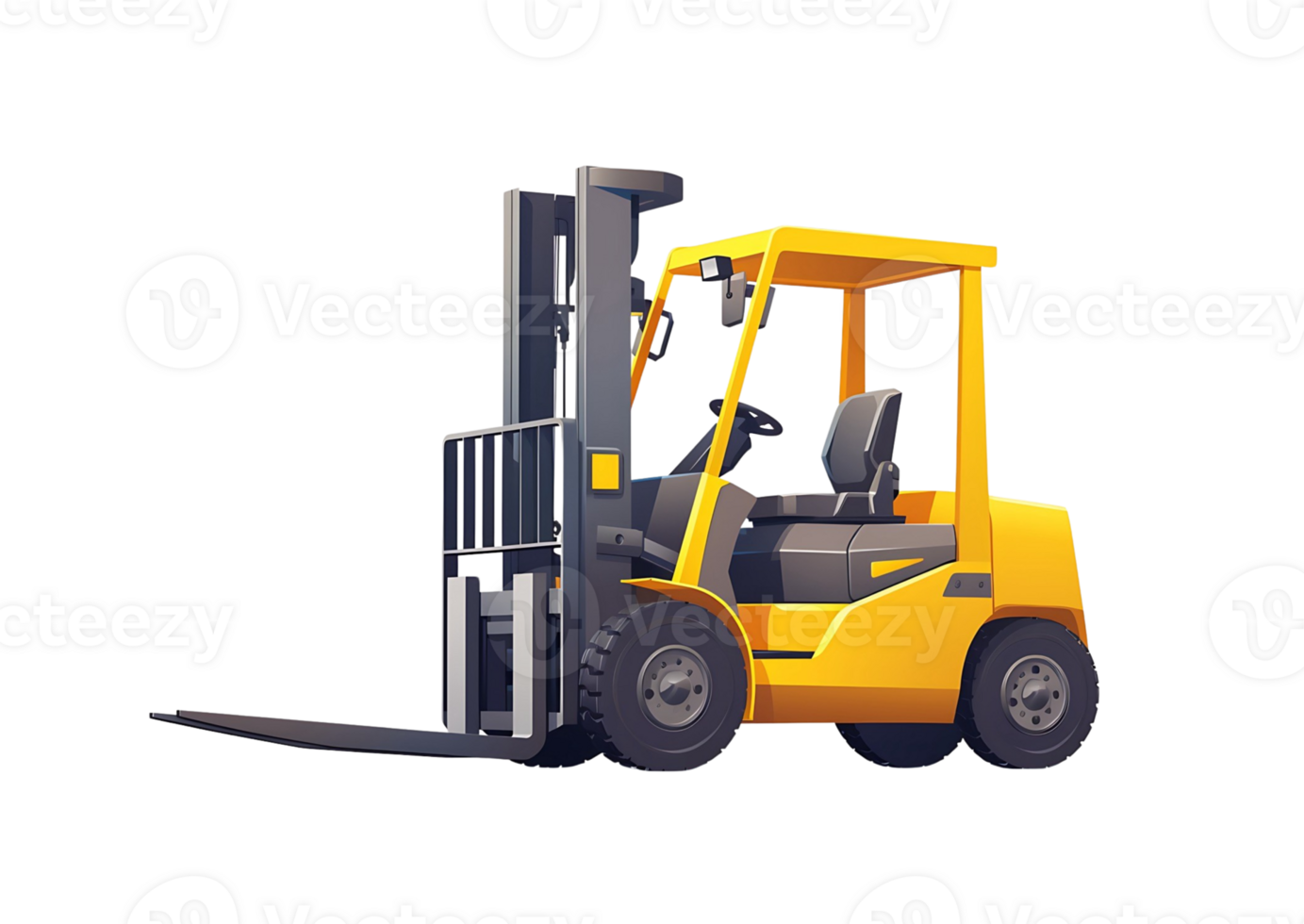 forklift truck on transparent background png