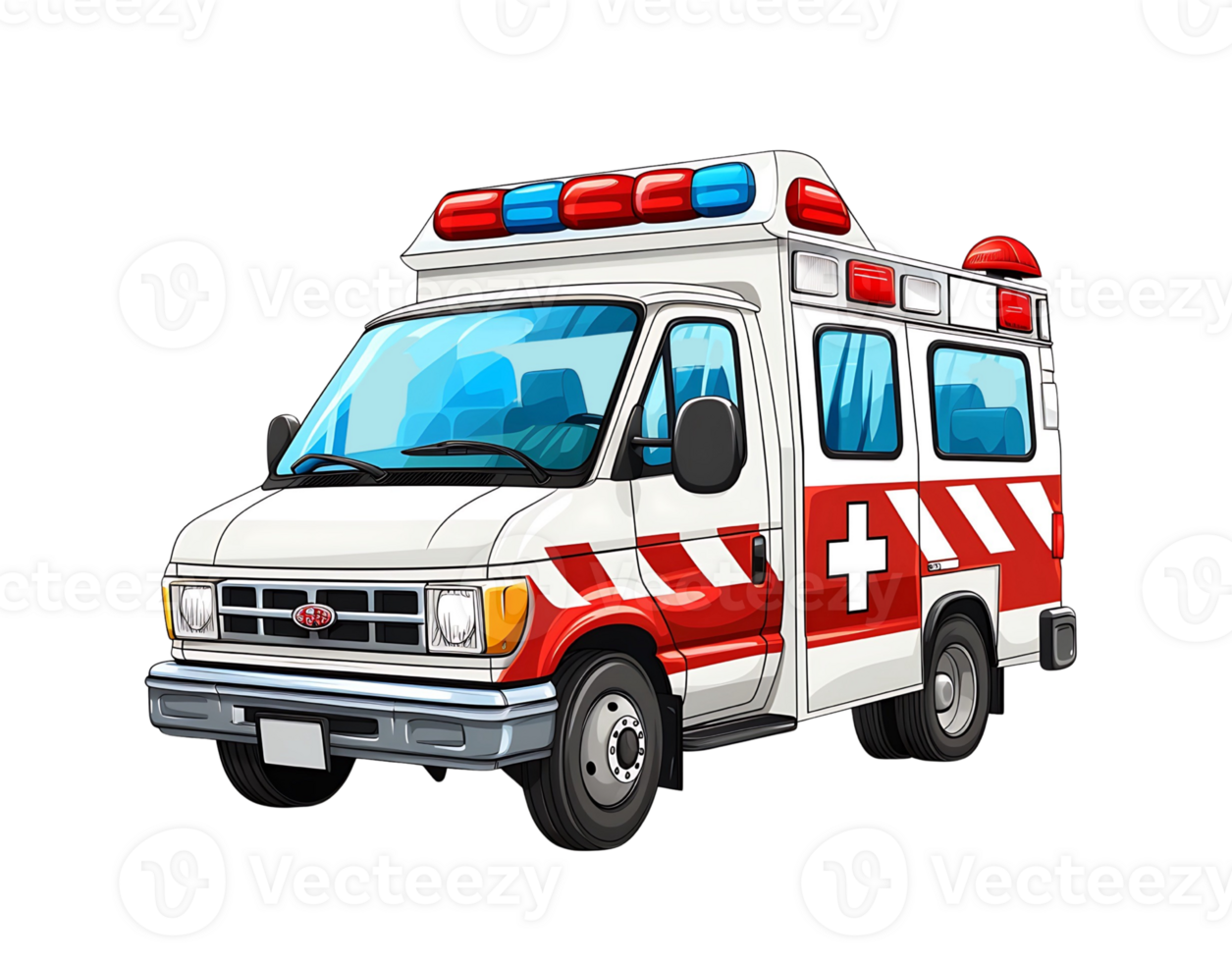 an ambulance on a transparent background png