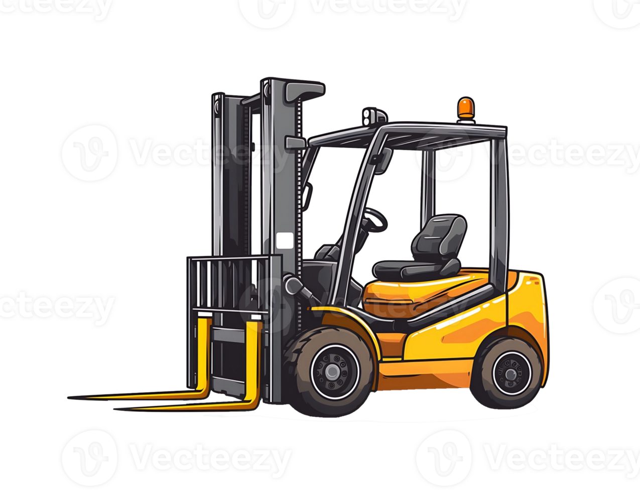 forklift truck on transparent background png