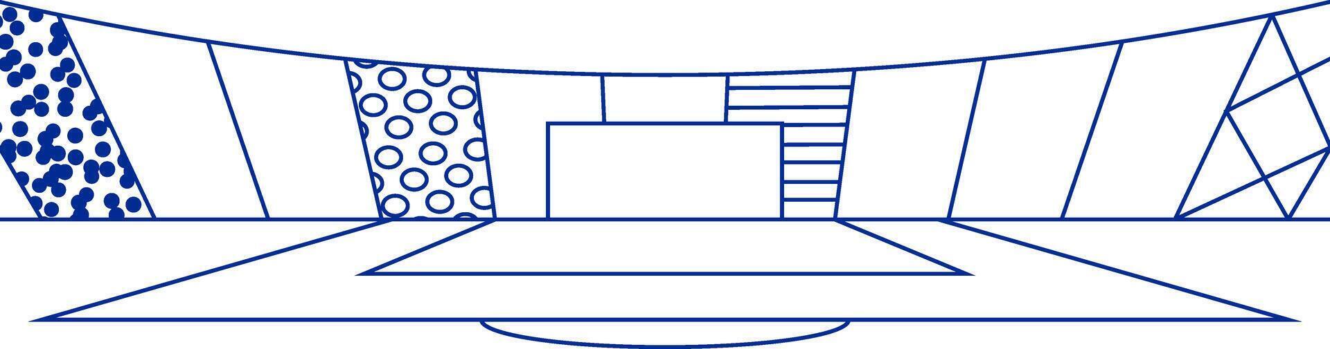 Design element, border or divider for European football championship in 2024 vector