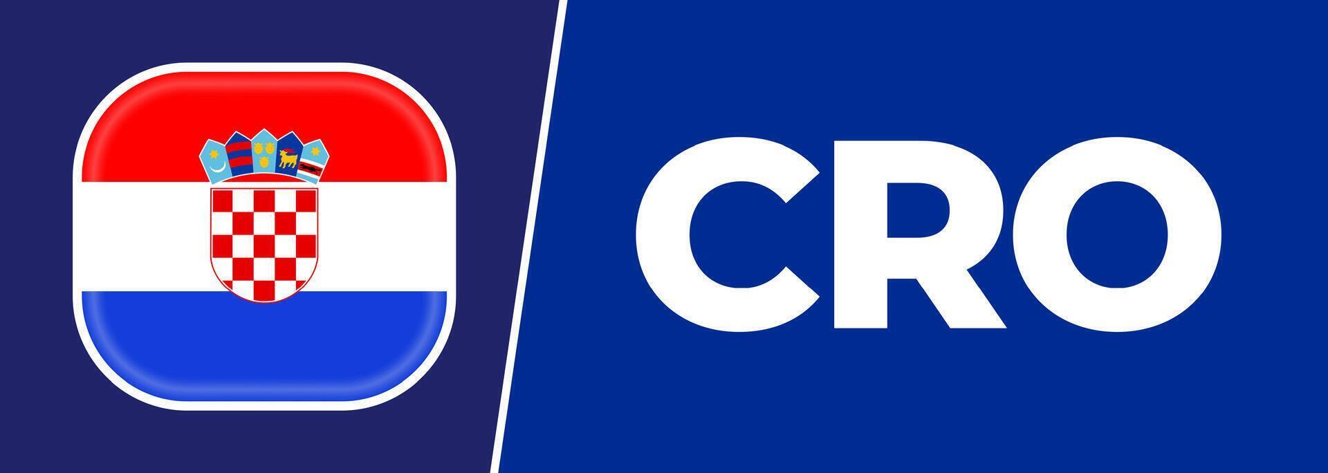 croatia national flag designed for Europe football championship in 2024 vector