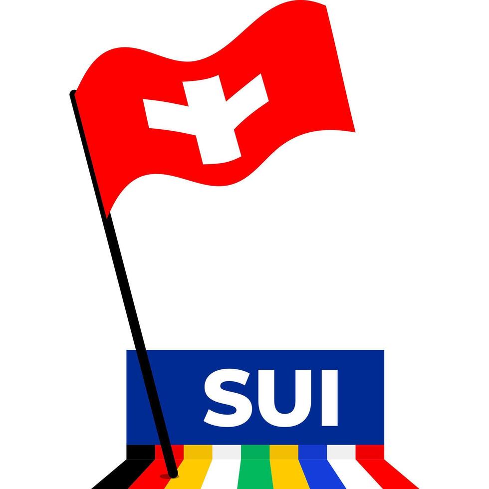 switzerland national flag designed for Europe football championship in 2024 vector