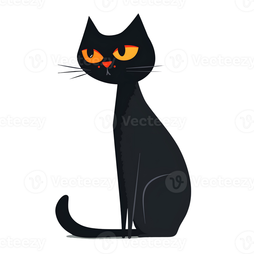 Illustration of Halloween cat png