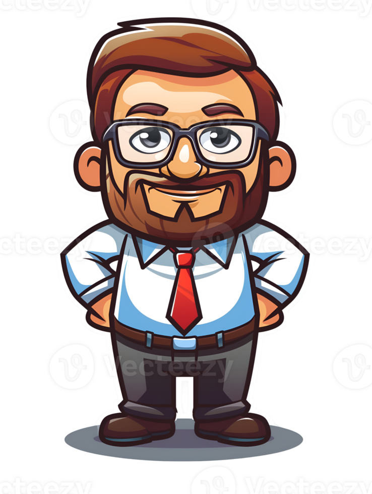 Illustration of a businessman cartoon png