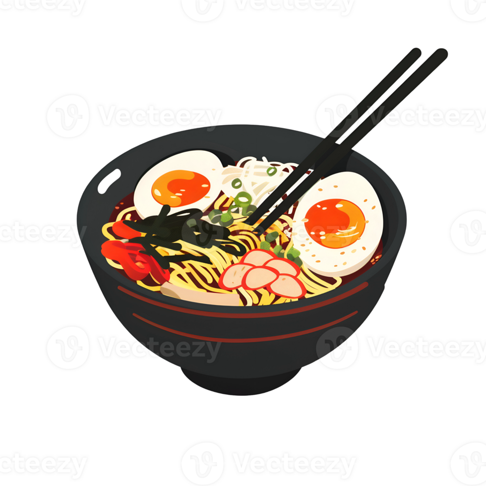 Illustration of a Japanese ramen png
