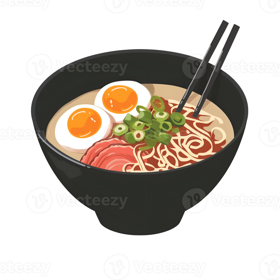 Illustration of a Japanese ramen png