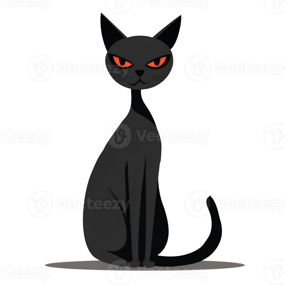Illustration of Halloween cat png