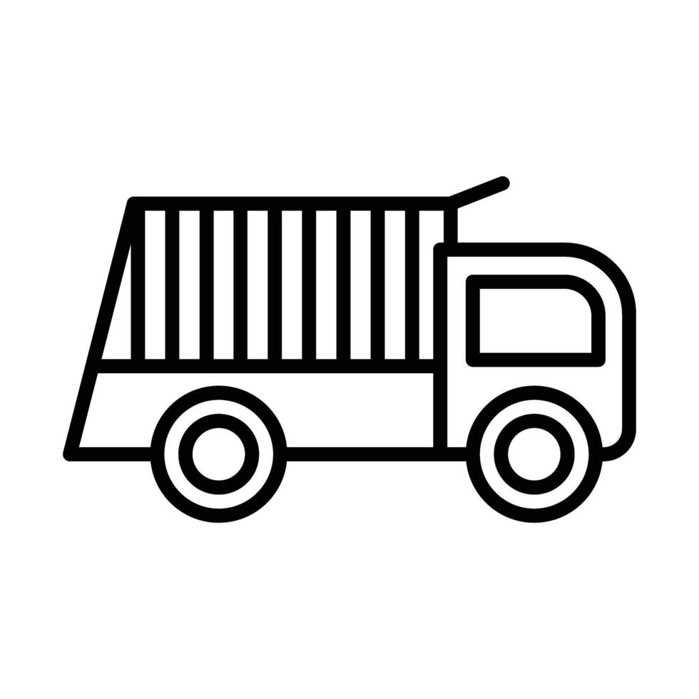 camión línea icono diseño vector