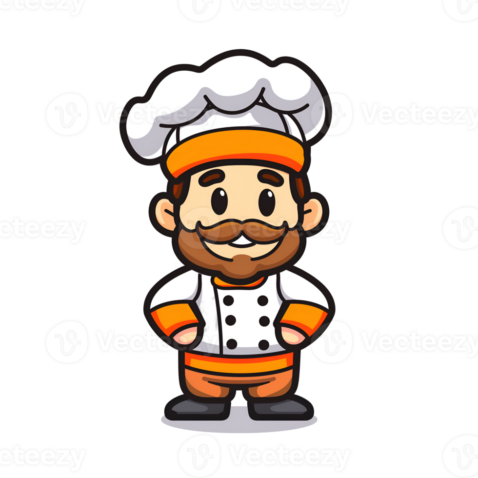 Illustration of chef cartoon png